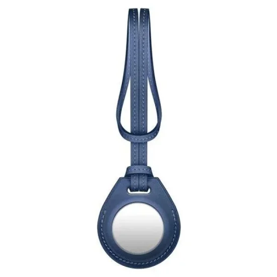 Viva Madrid Airtrax Genuine Leather Bag Charm Case - Navy